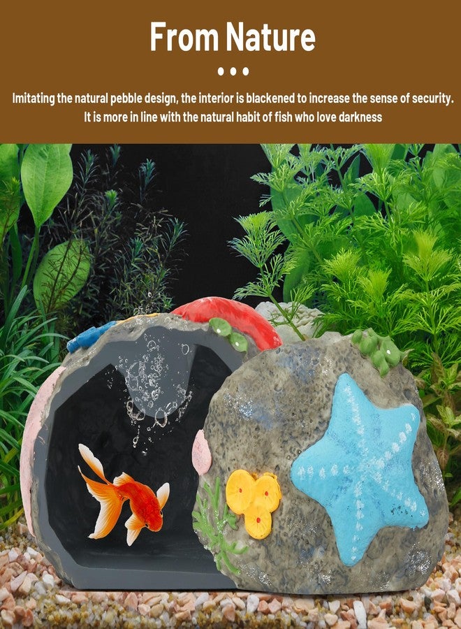 Esdallina Upgraded Magnetic Detachable Aquarium Hideaway Coral Rock Cave to Check Your Aquatic Pets to Breed, Play and Rest Safe and Non-Toxic Resin Fish Tank Viewing Hideout Ornaments - Image 4